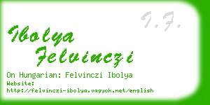 ibolya felvinczi business card